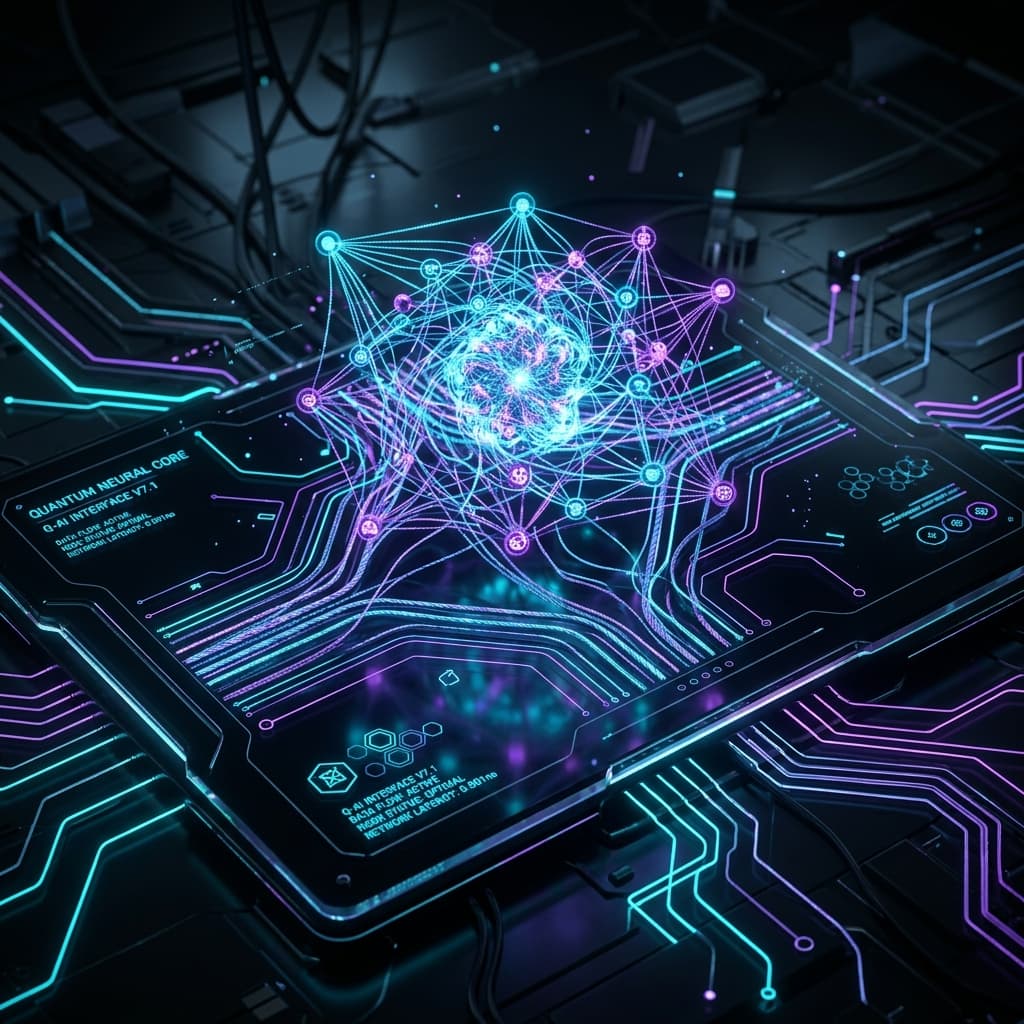 Futuristic artificial intelligence interface